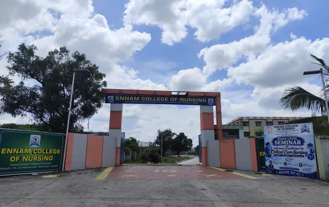 Main gate of Ennam College of Nursing