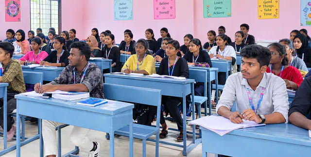 Nursing students attending a lecture