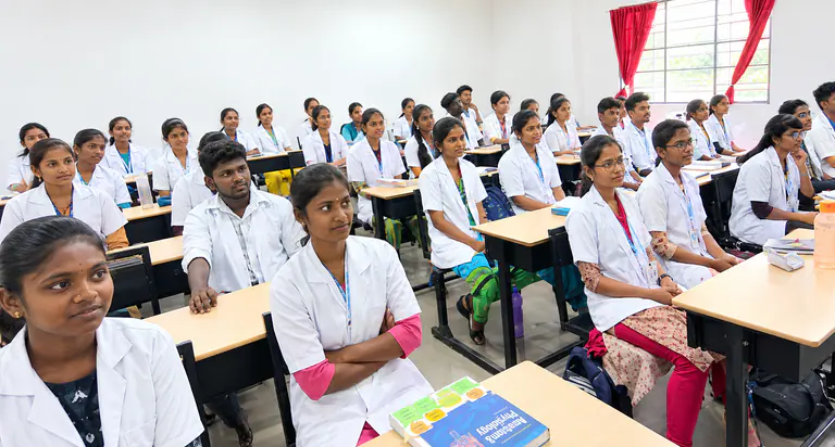 Nursing students in a classroom session