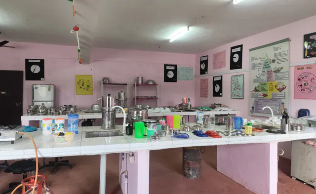 Counter with utensils in the Nutrition Laboratory